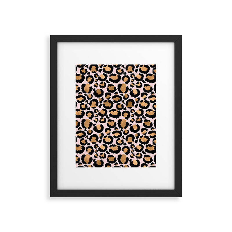 Animal print - pink copper Framed Art Print Gallery Image 6