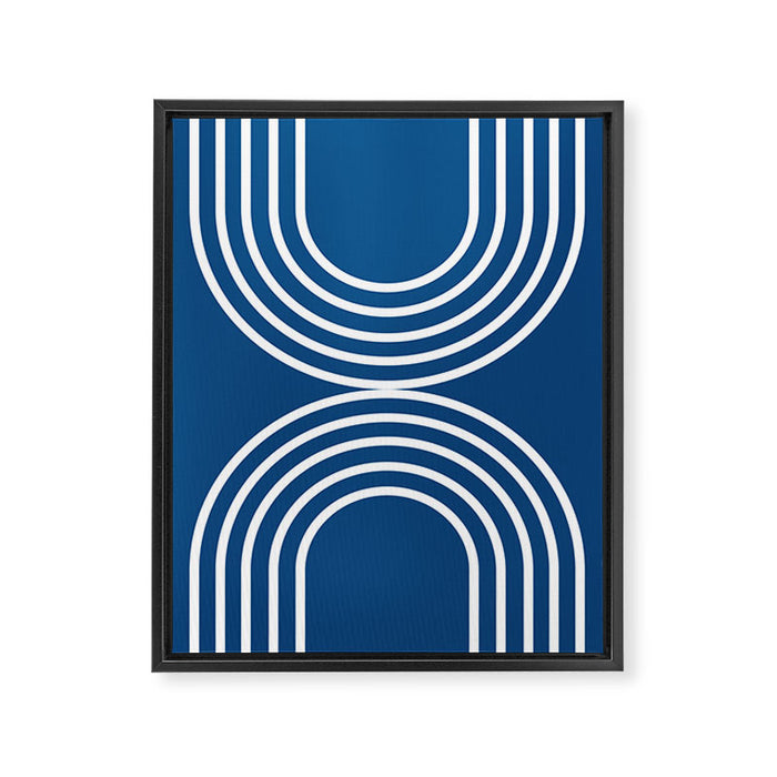 Balance - blue Framed Canvas Print Gallery Image 1