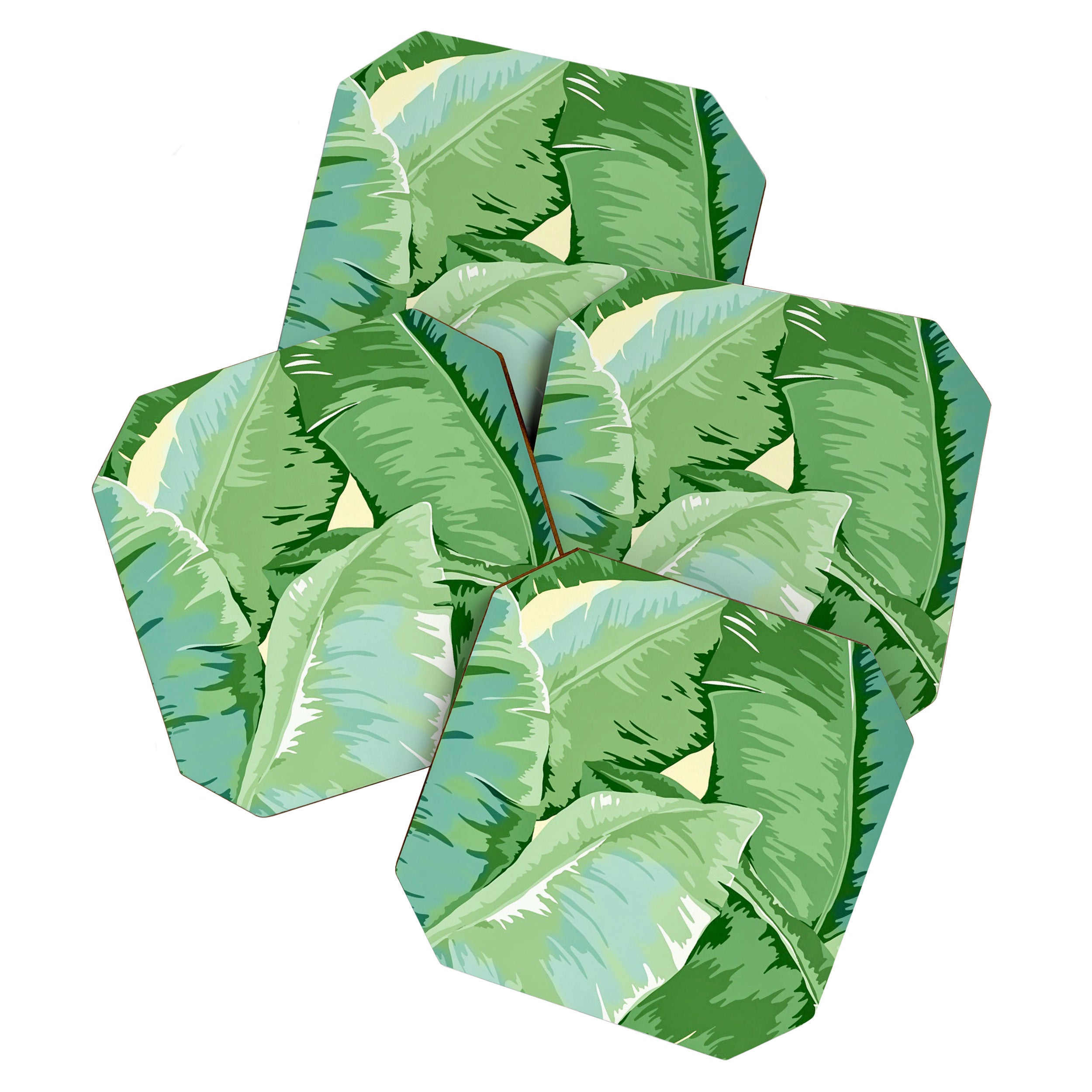Banana leaf grandeur Coaster Gallery Image 1