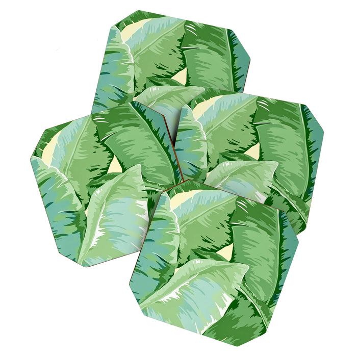 Banana leaf grandeur Coaster Gallery Image 1