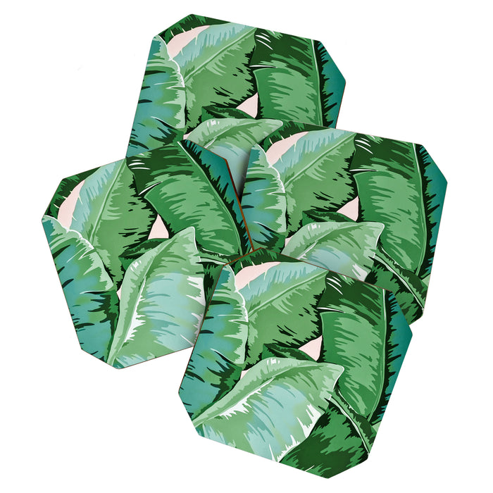 Banana leaf grandeur II Coaster Gallery Image 1
