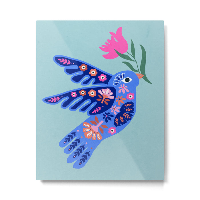 Bird and Bloom Metal Print Gallery Image 1