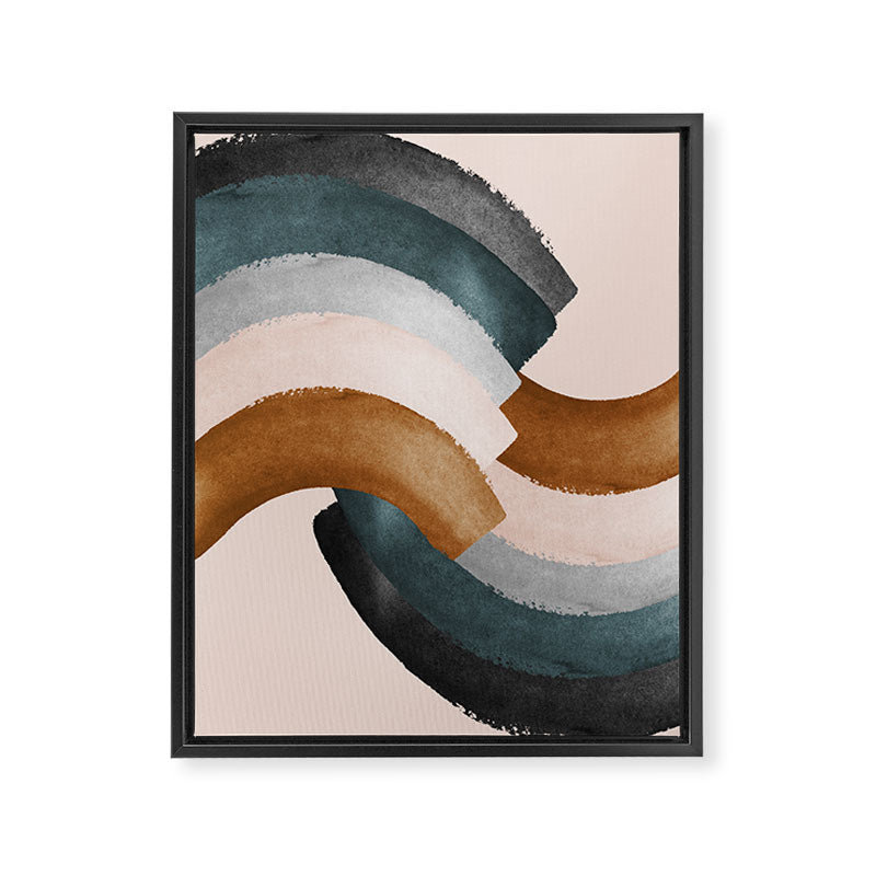 Brushstroke rainbows Framed Canvas Print Gallery Image 6