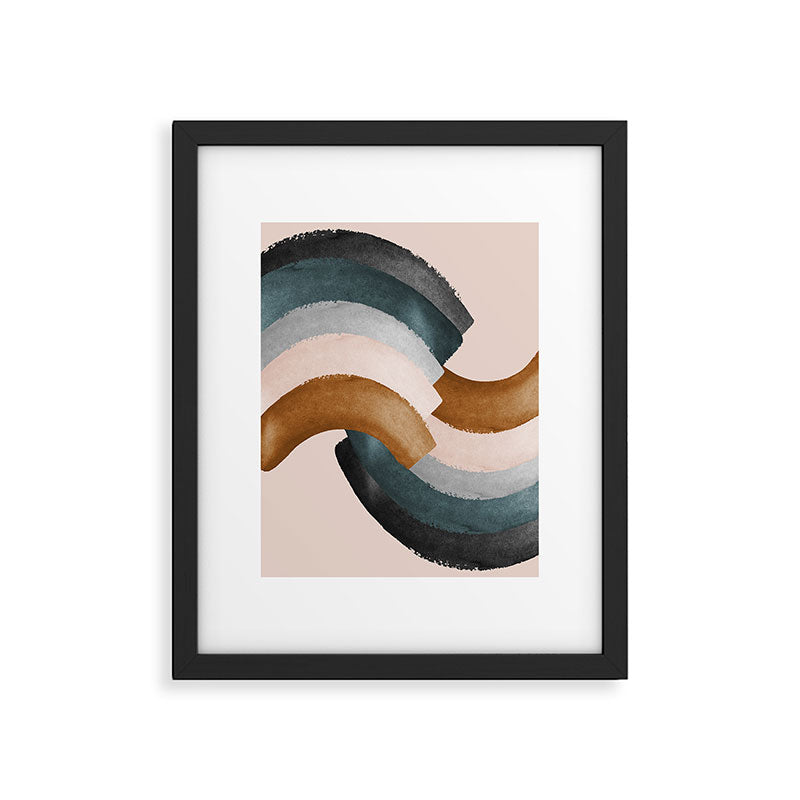 Brushstroke rainbows Framed Art Print Gallery Image 5