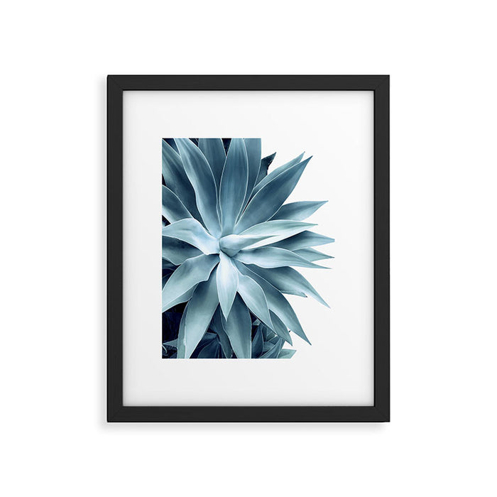 Bursting into life - teal Framed Art Print Gallery Image 1
