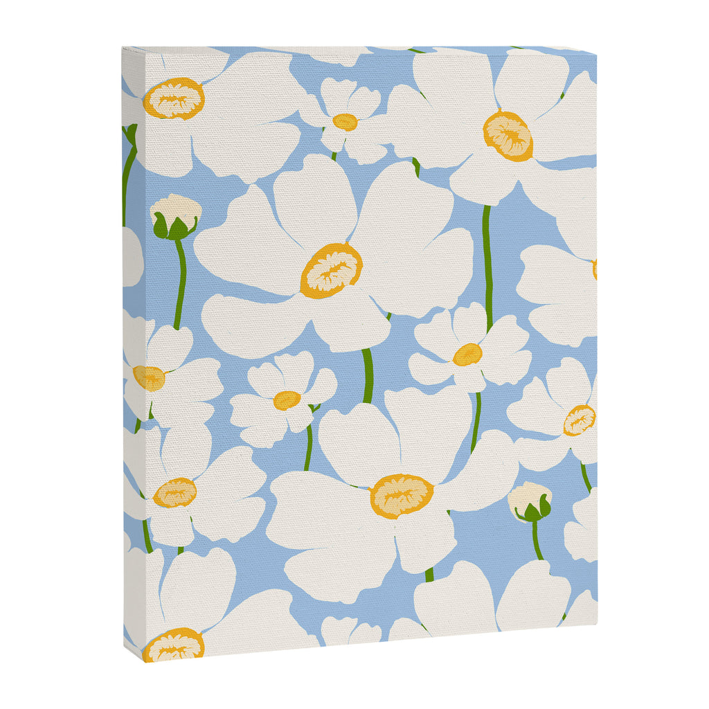 Buttercup field - blue Canvas Print Gallery Image 6