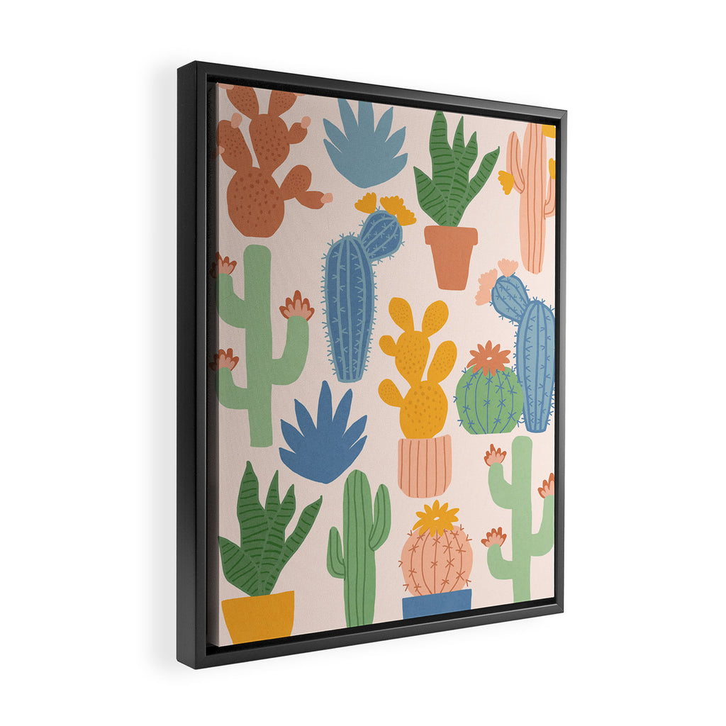Cactus Garden Framed Canvas Print Gallery Image 2