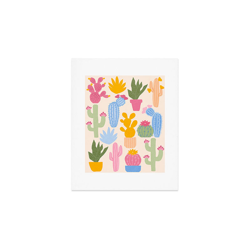 Cactus Garden - pastel Art Print Gallery Image 1