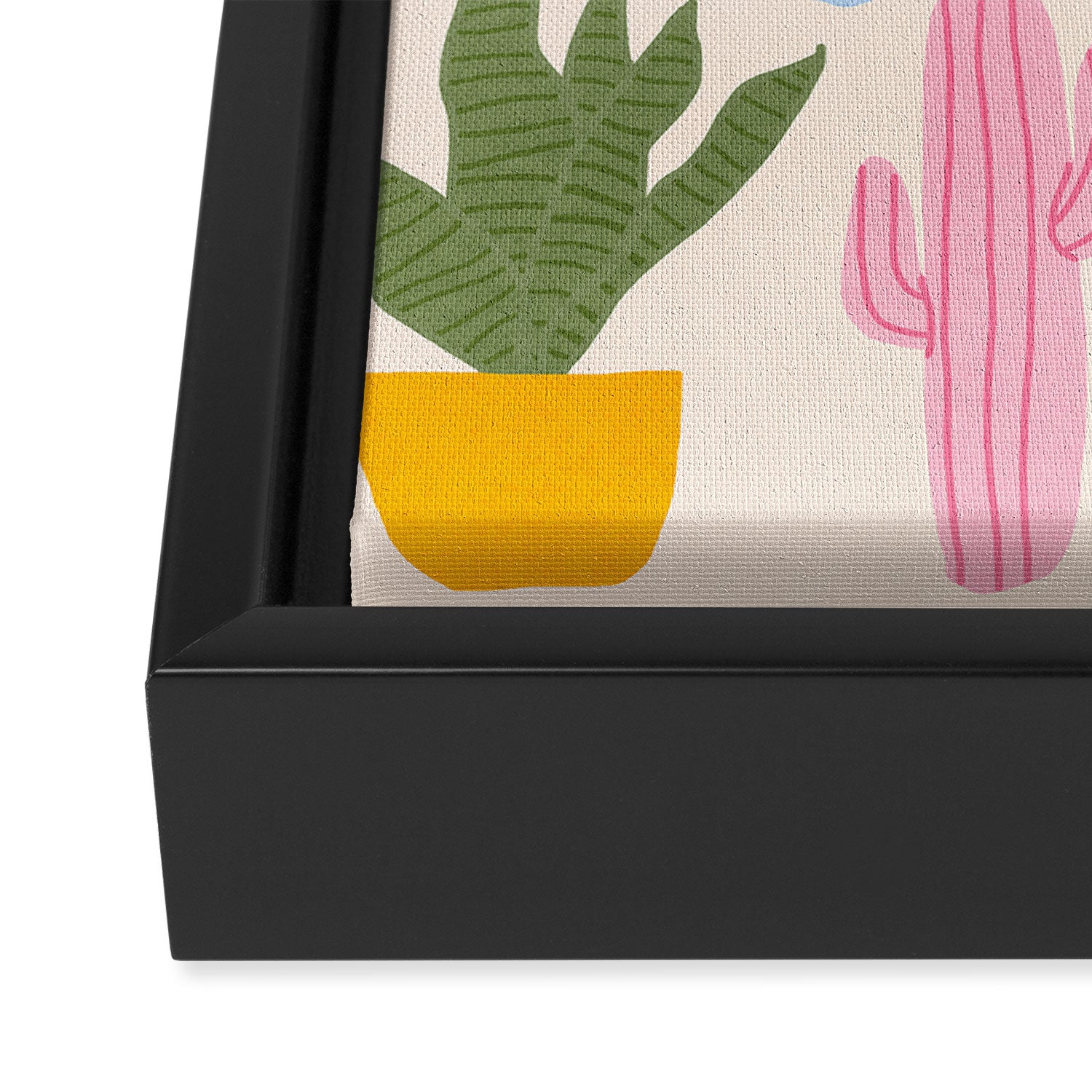 Cactus Garden - pastel Framed Canvas Print Gallery Image 3