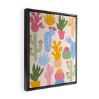 Cactus Garden - pastel Framed Canvas Print Gallery Image 2