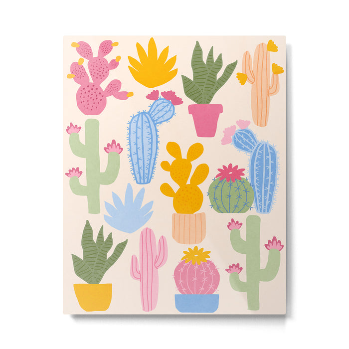 Cactus Garden - pastel Metal Print Gallery Image 1