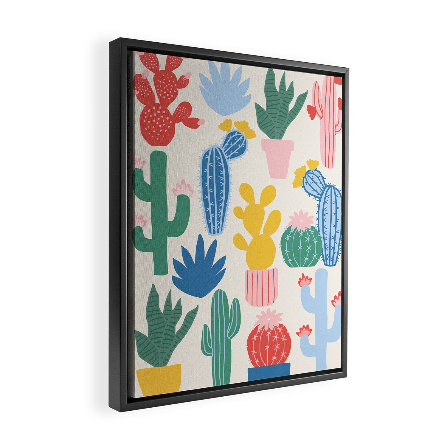 Cactus Garden - primary Framed Canvas Print Gallery Image 2