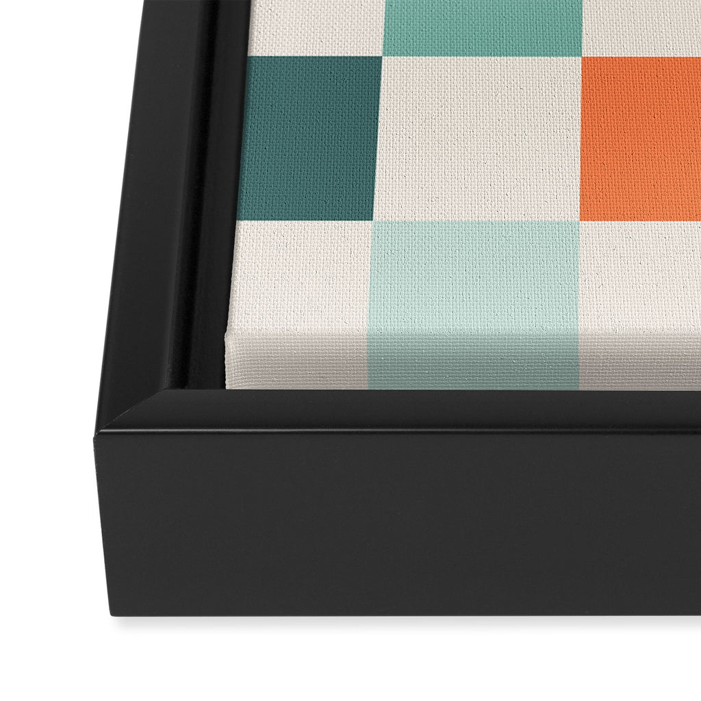 Check mate - earthy Framed Canvas Print Gallery Image 3