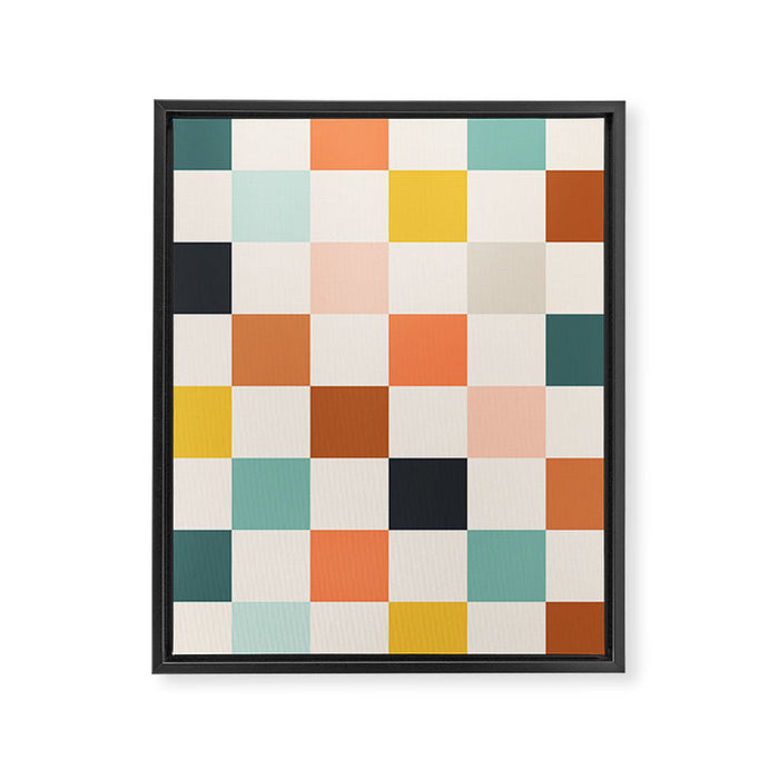 Check mate - earthy Framed Canvas Print Gallery Image 1