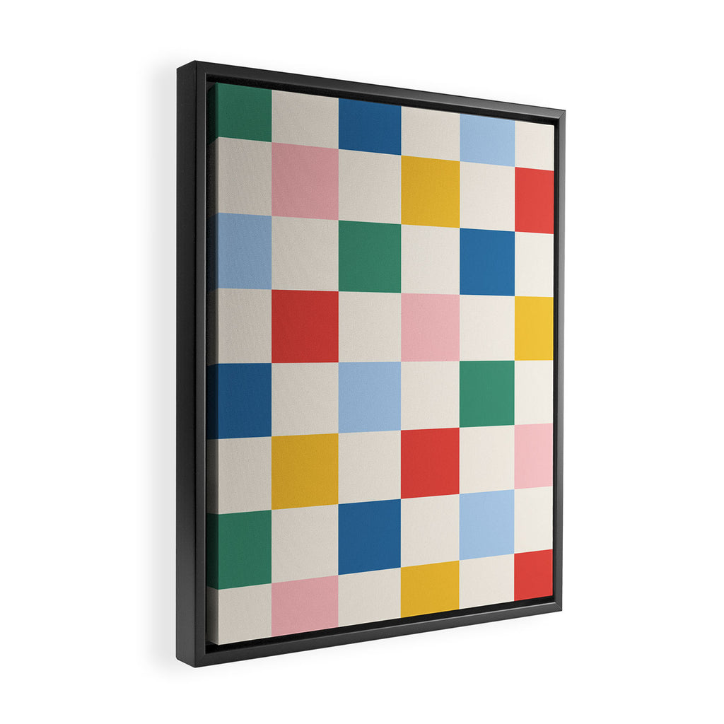 Check mate - primary Framed Canvas Print Gallery Image 2
