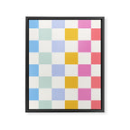 Check mate - rainbow Framed Canvas Print Gallery Image 8