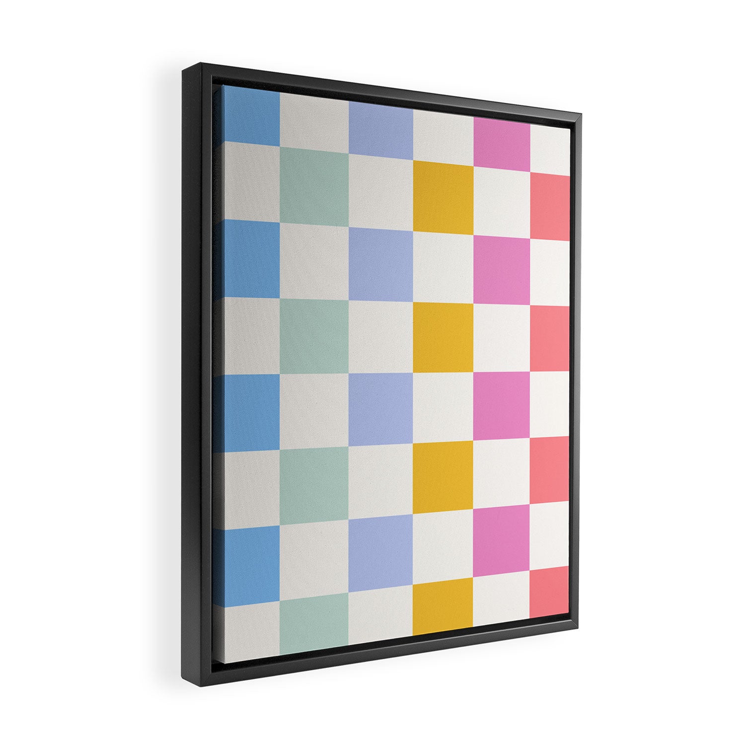 Check mate - rainbow Framed Canvas Print Gallery Image 2