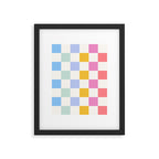 Check mate - rainbow Framed Art Print Gallery Image 6