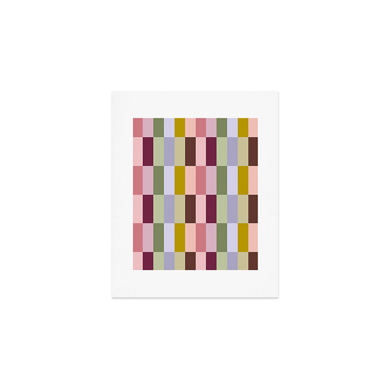 Checker block tiles - eclectic Art Print Gallery Image 1