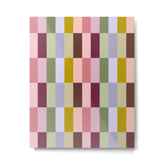 Checker block tiles - eclectic Metal Print Gallery Image 1