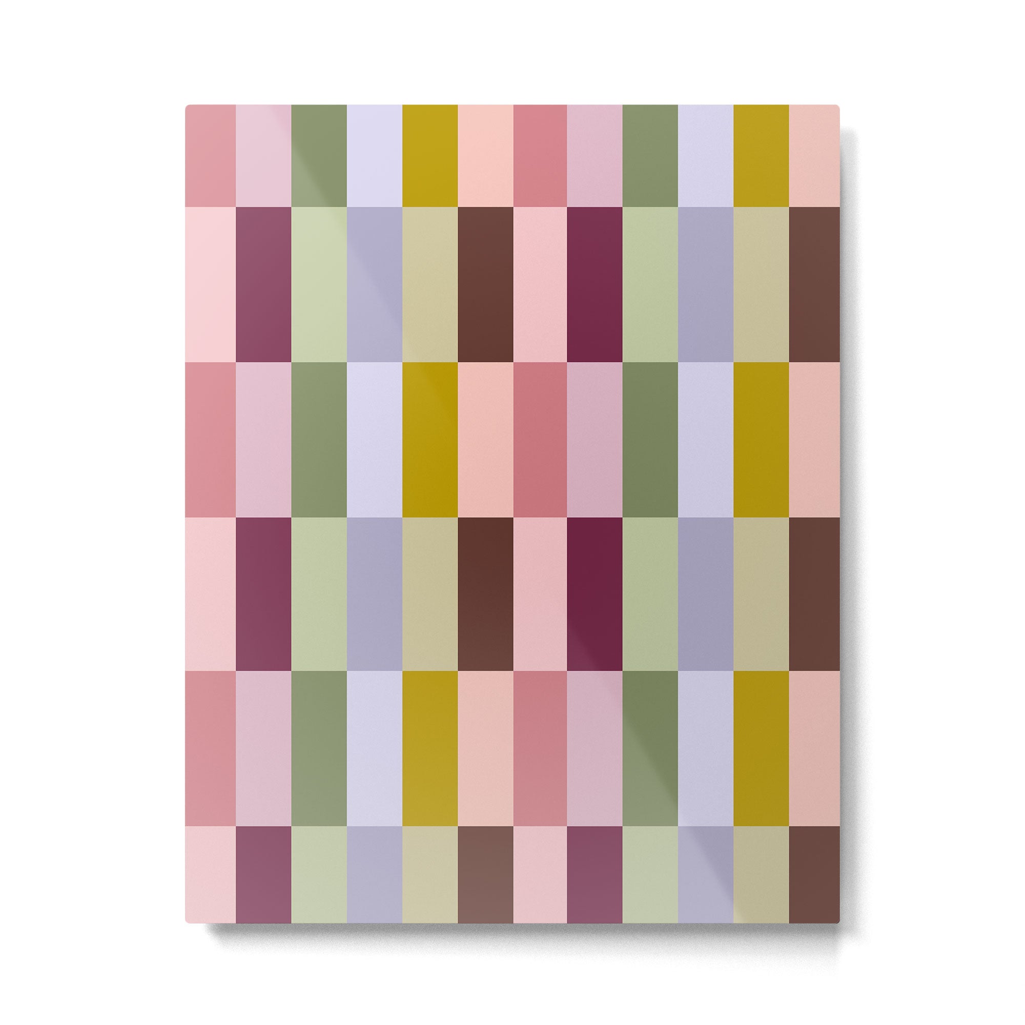 Checker block tiles - eclectic Metal Print Gallery Image 4