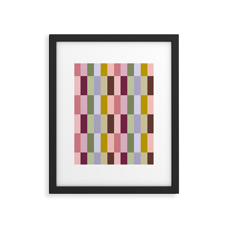 Checker block tiles - eclectic Framed Art Print Gallery Image 5