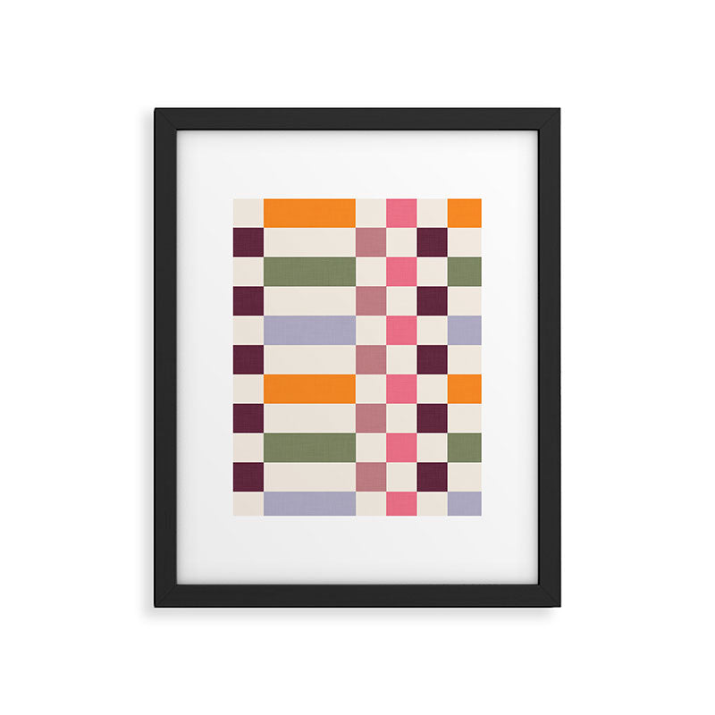 Checker Grid - eclectic Framed Art Print Gallery Image 6