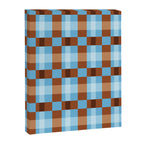 Checker Plaid - blue brown Canvas Print Gallery Image 6