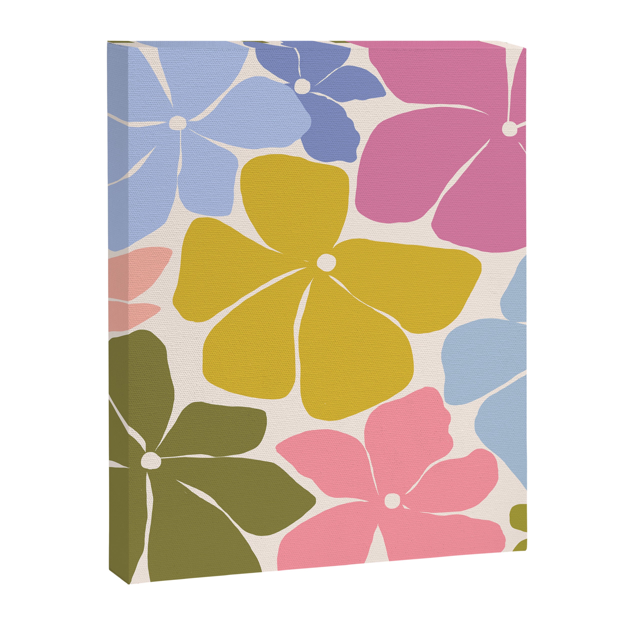 Checkered Carefree Blooms Canvas Print Gallery Image 8