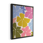 Checkered Carefree Blooms Framed Canvas Print Gallery Image 2