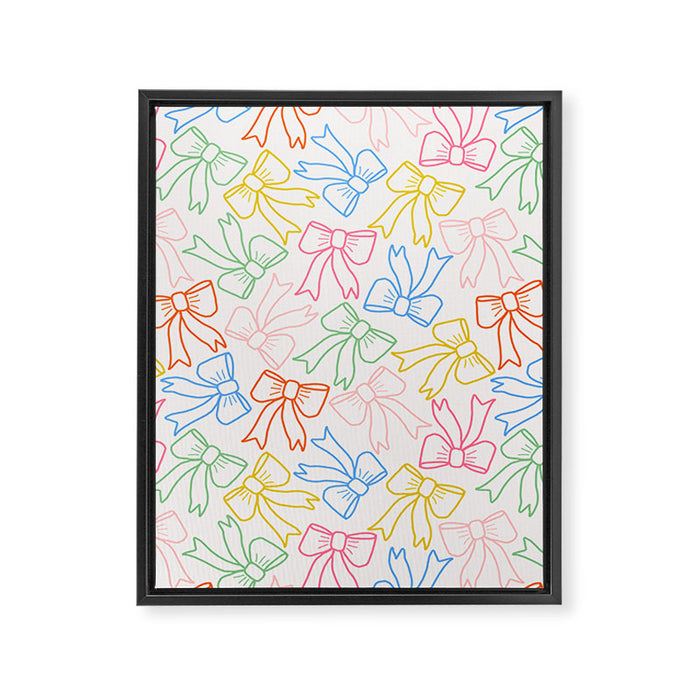 Cheery Bow Lines Framed Canvas Print Gallery Image 1