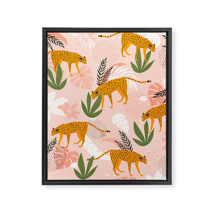 Cheetah chase Framed Canvas Print Gallery Image 1