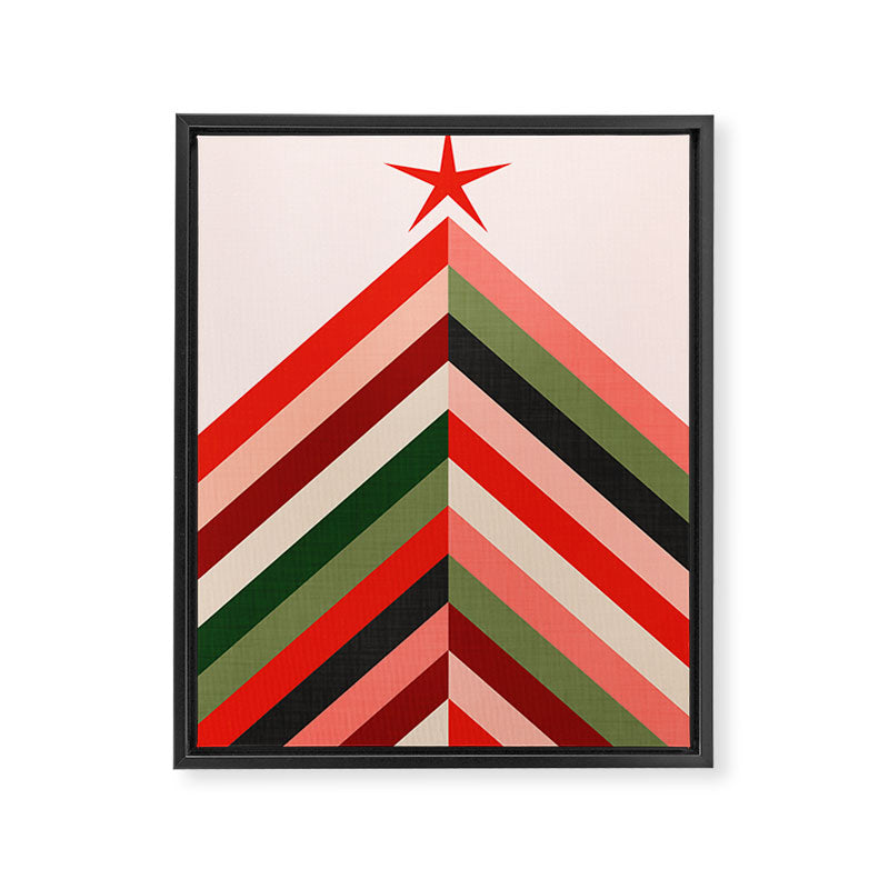 Chevron Christmas tree Framed Canvas Print Gallery Image 6