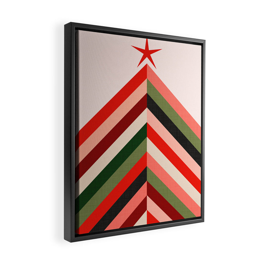 Chevron Christmas tree Framed Canvas Print Gallery Image 2