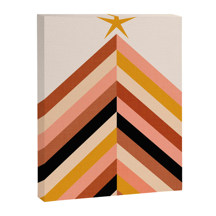 Chevron Christmas tree - neutrals Canvas Print Gallery Image 1