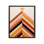 Chevron Christmas tree - neutrals Framed Canvas Print Gallery Image 6