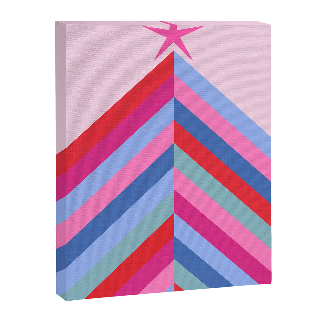 Chevron Christmas tree - pastel Canvas Print Gallery Image 6