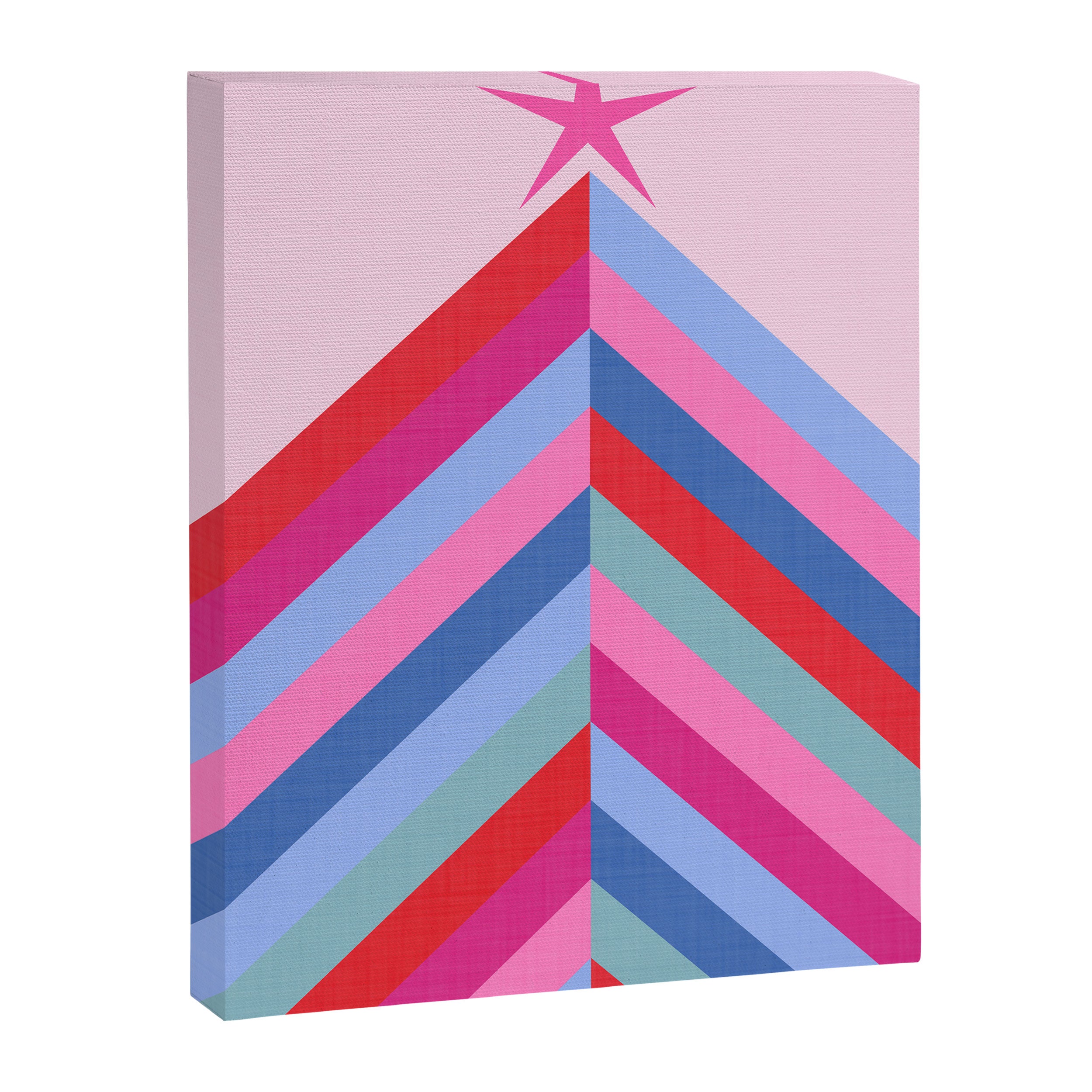 Chevron Christmas tree - pastel Canvas Print Gallery Image 6