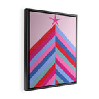 Chevron Christmas tree - pastel Framed Canvas Print Gallery Image 2