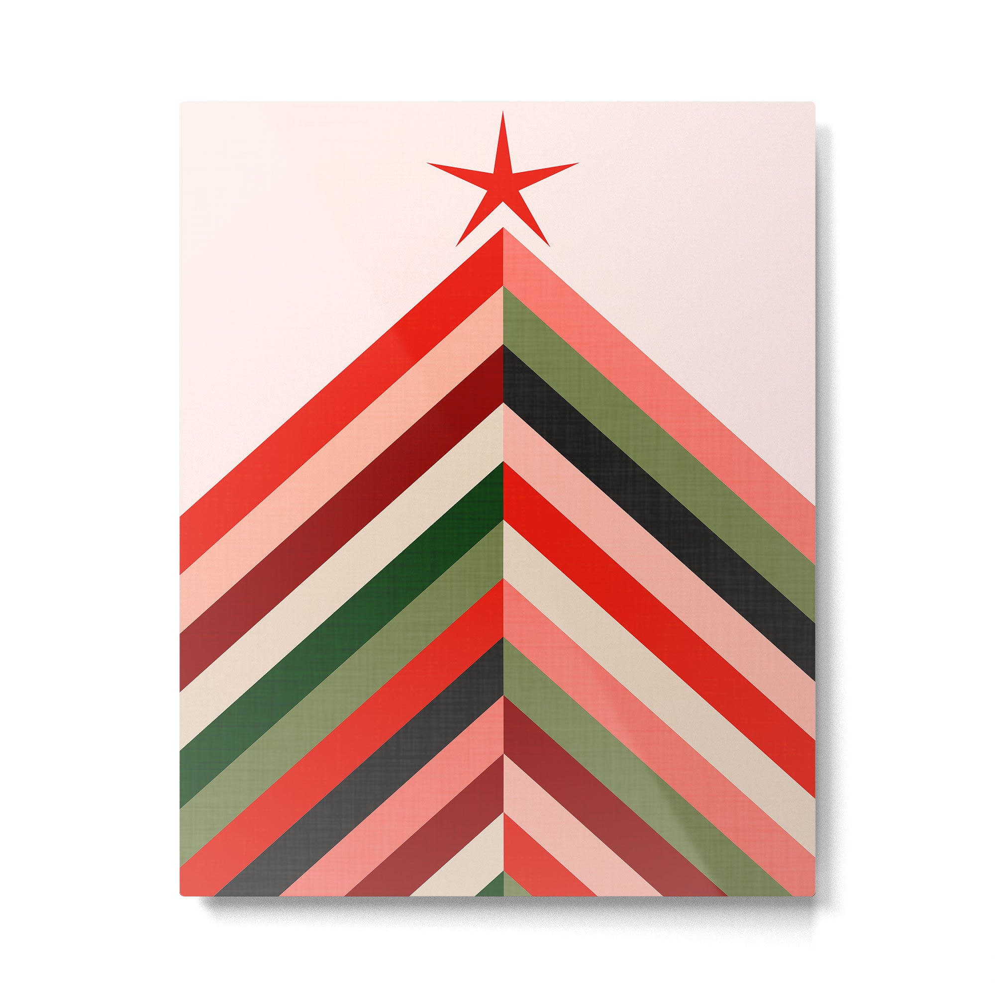 Chevron Christmas tree Metal Print Gallery Image 4
