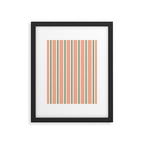 Classic Stripes - peach green Framed Art Print Gallery Image 5