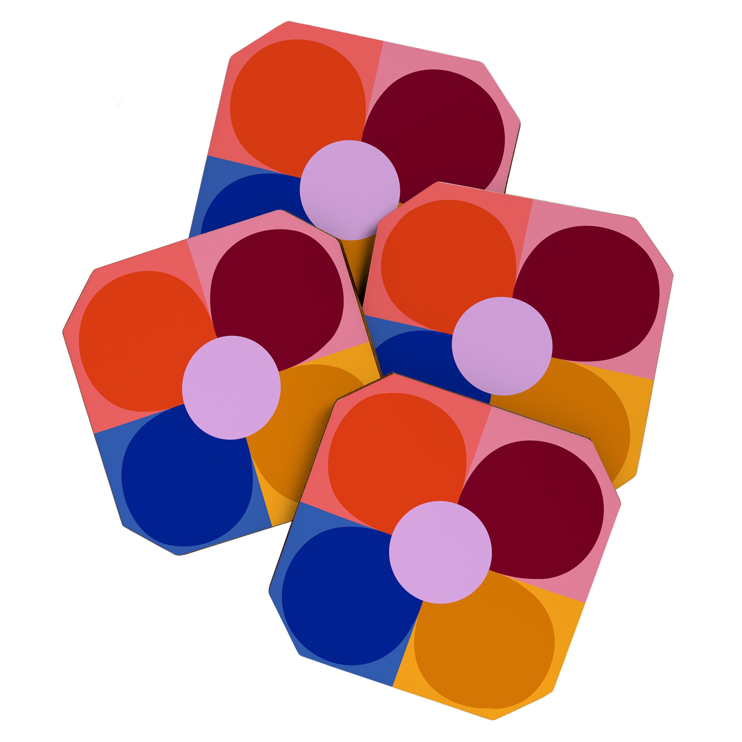 Color Block Bloom Coaster Gallery Image 1