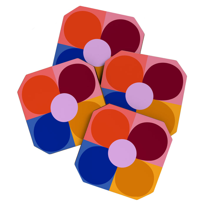 Color Block Bloom Coaster Gallery Image 1