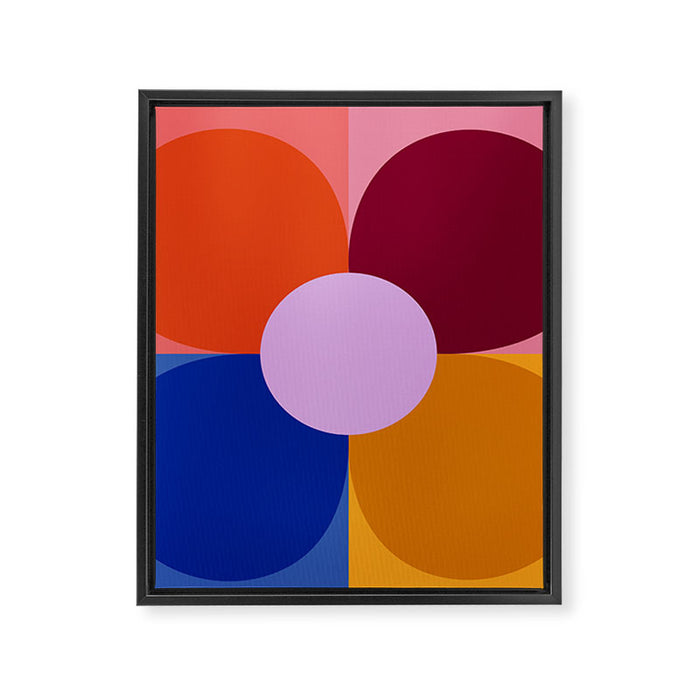 Color Block Bloom Framed Canvas Print Gallery Image 1