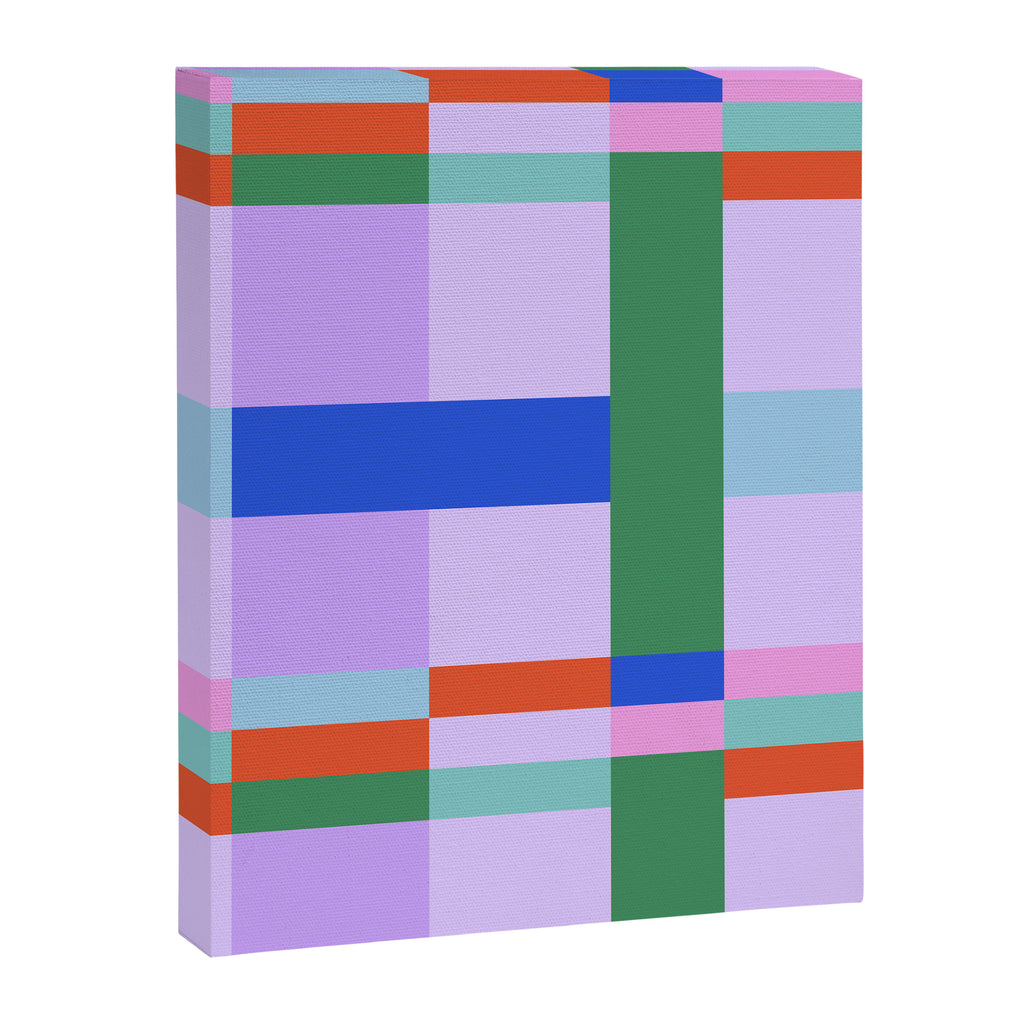 Color Block Check - bold Canvas Print Gallery Image 8