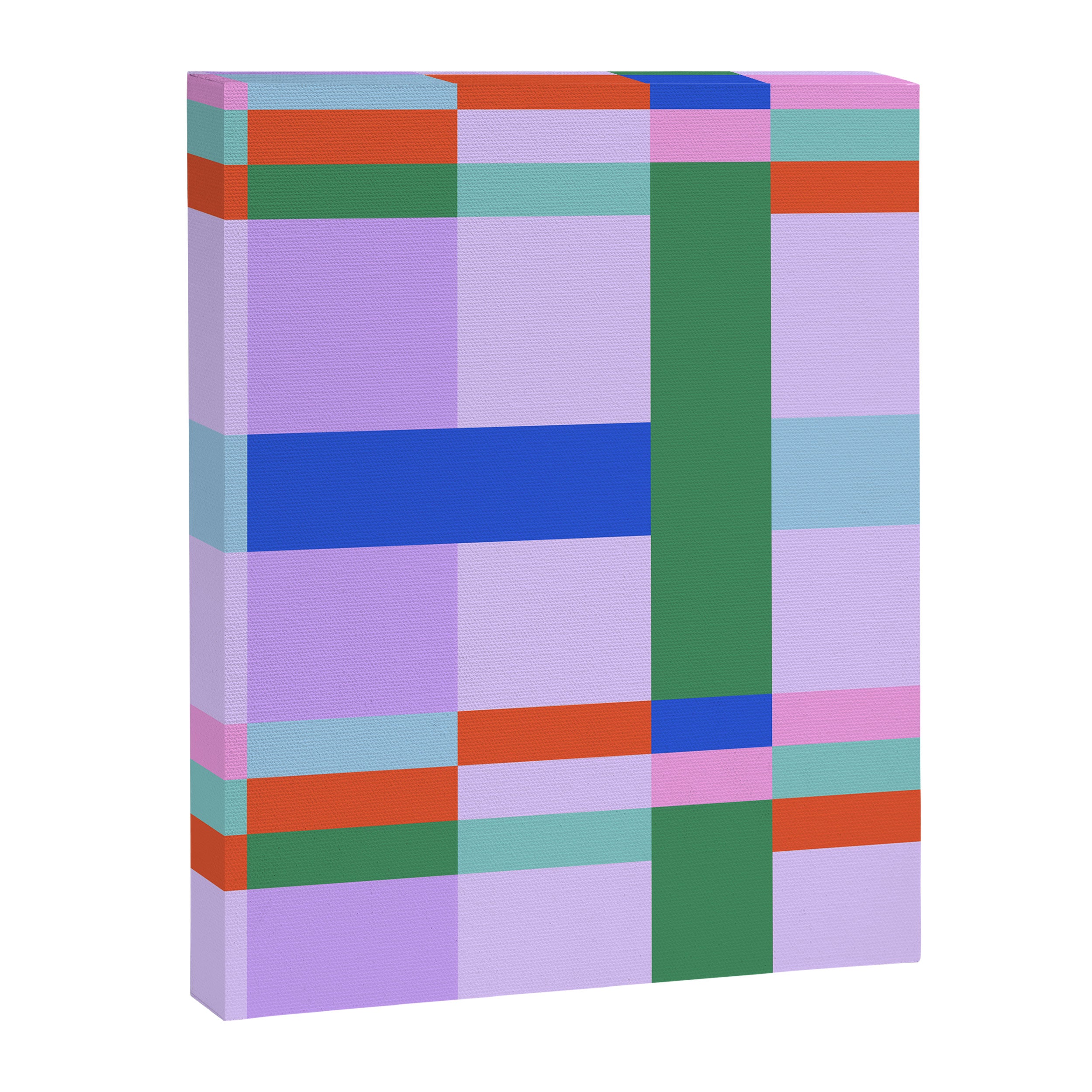 Color Block Check - bold Canvas Print Gallery Image 8