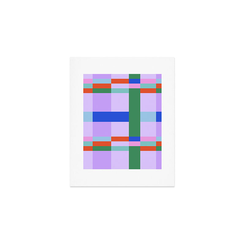 Color Block Check - bold Art Print Gallery Image 1