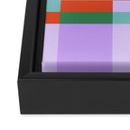 Color Block Check - bold Framed Canvas Print Gallery Image 3