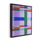 Color Block Check - bold Framed Canvas Print Gallery Image 2