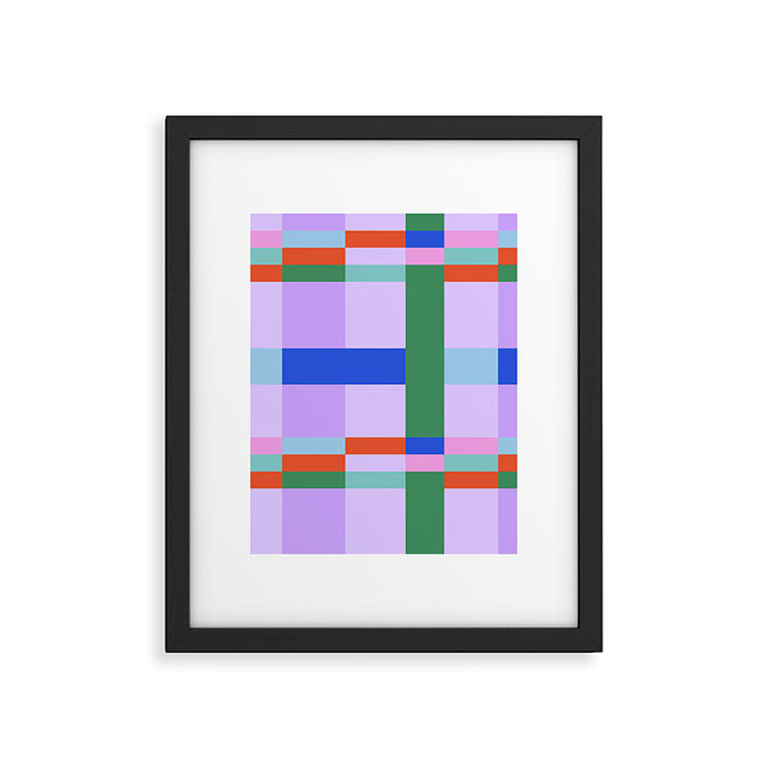 Color Block Check - bold Framed Art Print Gallery Image 1
